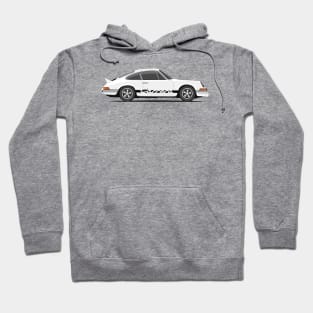 supercar 911 carrera rs turbo 1972 side white black Hoodie